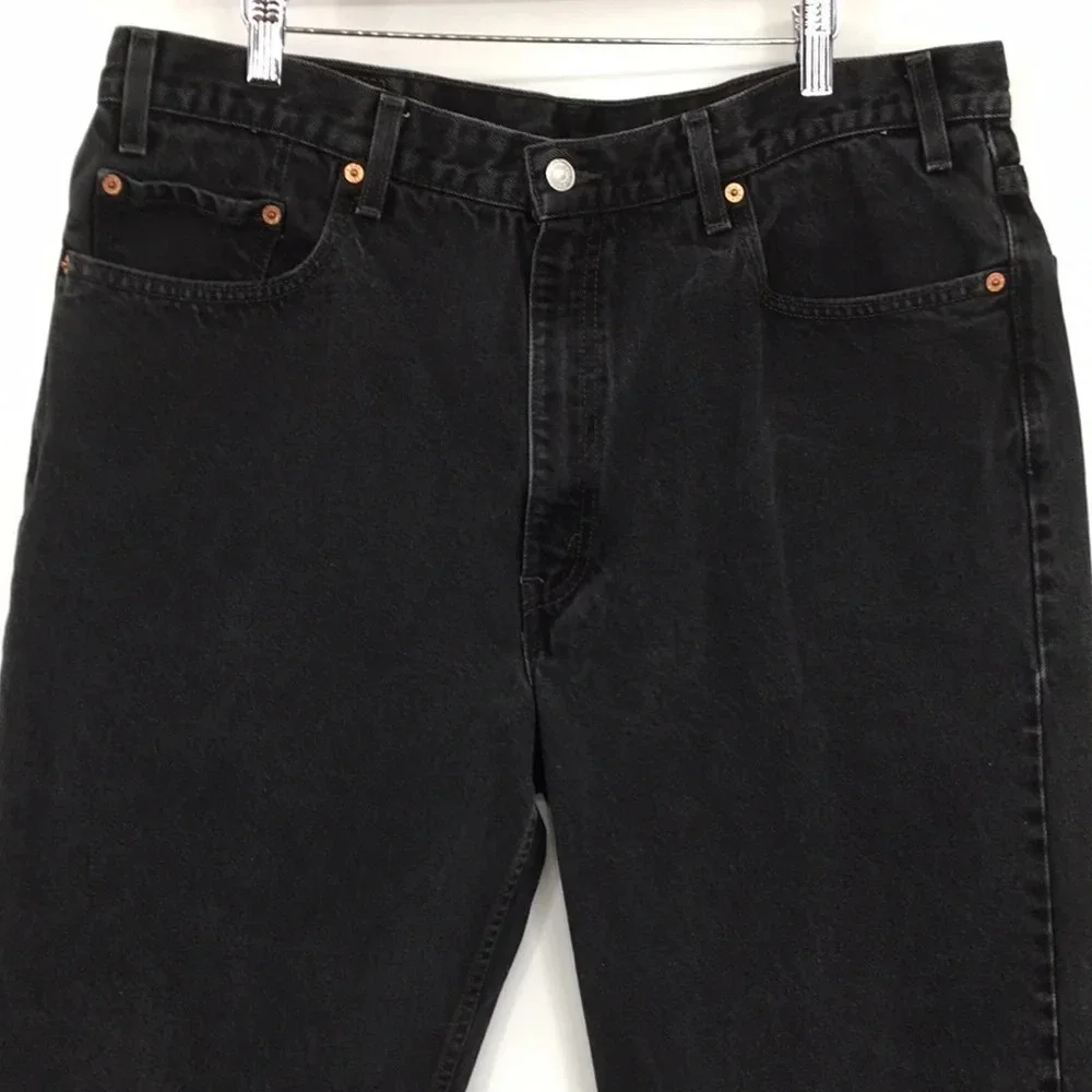 Levis 550 Jeans Mens 40x30 Black Denim Relaxed Fit 100% Cotton Vintage‎ 1999